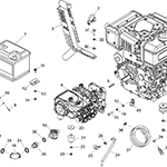 Engine, Gearbox & Pump Assembly